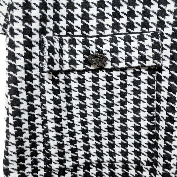 MARINA V Parisian Herringbone Knit Mock Neck Dress M - Picture 2 of 7